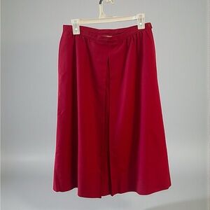 Pendleton  Vintage red Wool midi skirt 100% virgin Wool USA made classic
